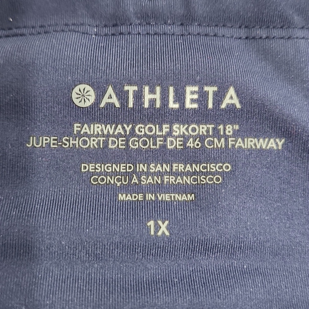 Athleta Fairway Golf Skort 18" In Navy Size 1X - Picture 8 of 8